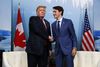 Canadas premierminister, Justin Trudeau (th.), var vært for det to dage lange møde mellem lederne fra landene i G7. Foto: Evan Vucci