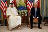USA’s præsident Donald Trump sammen med emiren i Qatar, Sheikh Tamim Bin Hamad Al-Thani i Riyadh. Foto: AP/Evan Vucci