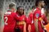 Amerikanske Jonathan Amon (i midten) er en af de udenlandske spillere, som har befundet sig på FC Nordsjællands talentakademi som mindreårig. Fifa undersøger i øjeblikket, om hans tilknytning til klubben var ulovlig. Klubben skal rapportere det til DBU, men FC Nordsjælland nægter at oplyse, om det er sket. Foto: Jens Dresling
