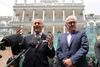Den franske udenrigsminister Laurent Fabius (tv) and og den tyske udenrigsminister Frank-Walter Steinmeier har været yderst aktive i forhandlingerne om at nå en atomaftale med Iran.