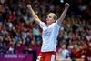 Stine Jørgensen scorer på 62. pct. af alle skud på mål - viser statistikken. Foto: Lars Poulsen/Polfoto