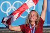 30-årige Anne-Marie Rindom har sejlet siden hun var 7 år. I dag vandt hun guld i Laser Radial ved OL i Tokyo. Foto: Olivier Hoslet/EPA