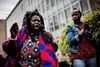 Bwalya Sørensen fra Black Lives Matter Denmark til en demonstration i Odense i sidste uge. Foto: Tim Kildeborg Jensen/Ritzau Scanpix.