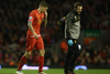 Daniel Agger måtte i søndags forlade banen med en lægskade i FA-opgøret mod Oldham, som Liverpool vandt med 2-0. Han regner med at være ude i fire uger. Foto: © Kieran McManus/BPI/Corbis