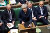 Premierminister Theresa May i Underhuset i London. Her skal hun tirsdag forsøge at undgå, at hun mister kontrollen med brexit-processen. Foto: Jessica Taylor/UK Parliament/Reuters