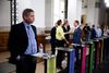 Partilederne træder ofte frem på TV for at fortælle om deres partis politik og budskaber. Foto: Finn Frandsen/Polfoto