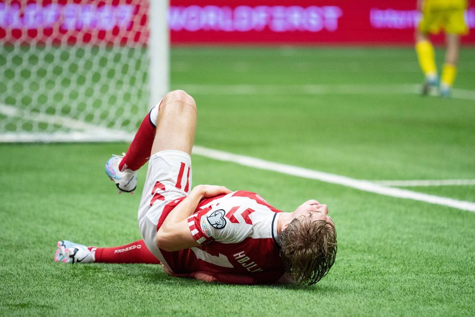 Rasmus Højlund har været et lyspunkt midt i en skuffende landsholdssamling for fodboldherrerne, mener Flemming Povlsen. Foto: Bo Amstrup/Ritzau Scanpix