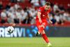 Et af højdepunkterne i Casper Højer Nielsens flotte sæson: Venstrebacken scorer til 3-1 mod sin tidligere klub, FCK, i Parken, da AGF vandt 4-2. Foto: Jens Dresling