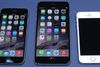 iPhone 6, iPhone 6 Plus og iPhone 5S side om side. Fotos: Lyd & Billede