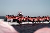 De 629 migranter, som blev reddet på havet af "Aquarius", var på det overfyldte skib i over 30 timer, mens både Italien og Malta afviste at lade skibet lægge til. Foto: AP