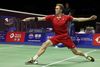 Danske Viktor Axelsen fik stor støtte, da han torsdag slog Ng Ka Long Angus fra Hongkong med 21-19, 21-18 og spillede sig i kvartfinalen. Foto: Mark Schiefelbein/AP