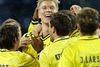 En glad Simon Makienok Christoffersen efter sin scoring til 2-0.