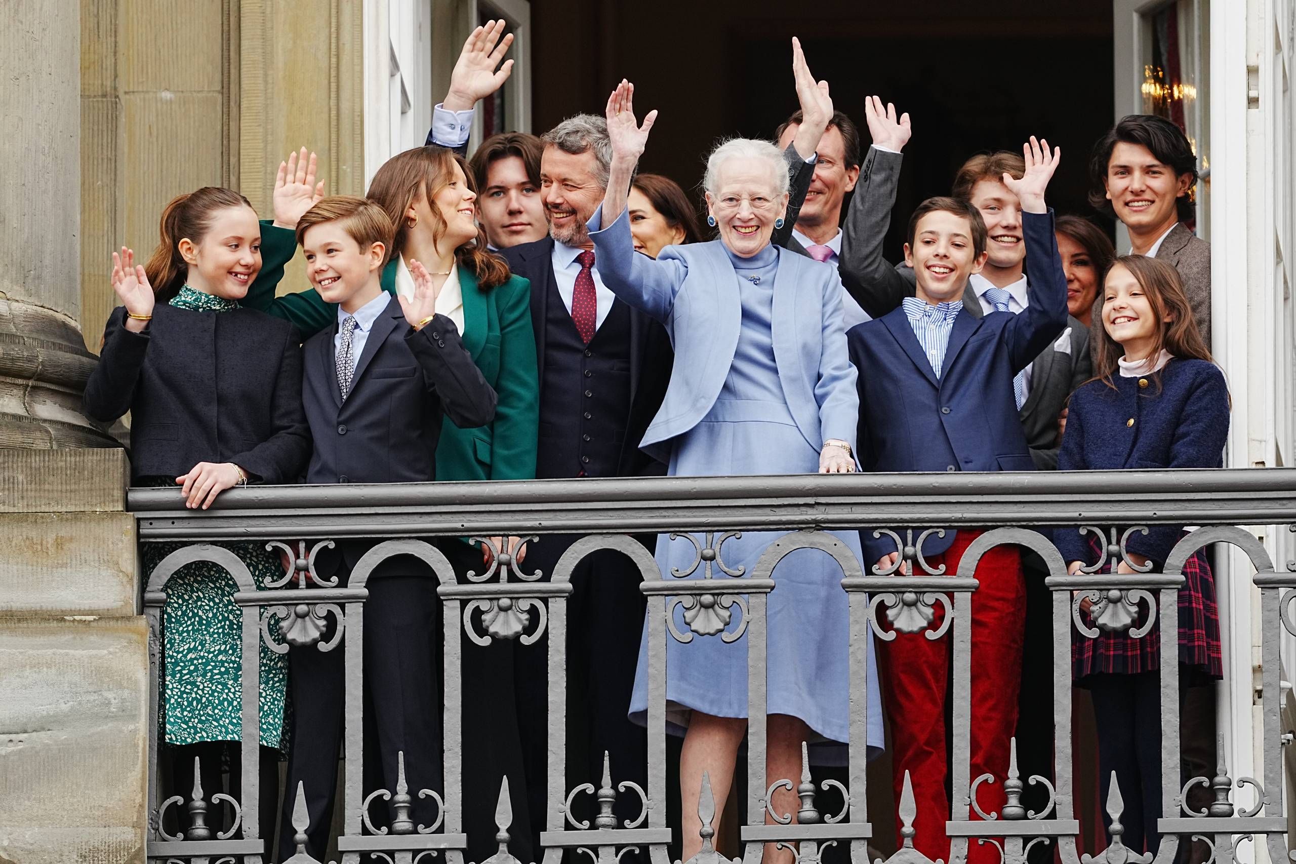 Dronning Margrethe blev på Amalienborg med kongefamilien