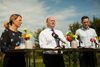 Pressemødet på De Konservatives sommergruppemøde blev afviklet af politisk ordfører Mette Abildgaard, formand Søren Pape Poulsen og forsvarsordfører Rasmus Jarlov. Foto: Carsten Bundgaard