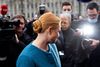 Inger Støjberg foran Eigtveds Pakus på dagen for Rigsrettens domsafsigelse. Foto Gregers Tycho/Jyllands-Posten