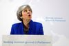 Premierminister Theresa May præsenterede tirsdag eftermiddag i London, hvad hun kaldte for en ny brexit-aftale, der bl.a. giver mulighed for en ny folkeafstemning om EU. Foto: Kirsty Wigglesworth/Reuters