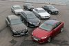 Tempo har samlet alle de vigtigste firmabiler dette efterår. Forrest til højre den nye Ford Mondeo, i næste række fra venstre Mercedes C-Klasse, Opel Insignia, BMW 4 og Mazda6. I sidste række står ny Passat fra Volkswagen og Audi A4. Alle er gode – men hvilken er bedst. Det giver denne test svaret på.