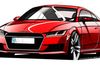 Profilen er mere markant i den nye Audi TT, som præsenteres på det kommende motorshow i Geneve. Tegninger: Audi