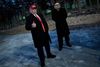 To mænd udgav sig for at være Donald Trump og Kim Jong-un. Foto: Brendan Smialowski/AFP