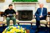 US President Joe Biden meets with Ukraine's President Volodymyr Zelensky at the Oval Office of the White House in Washington, DC, on September 26, 2024. (Photo by SAUL LOEB / AFP)