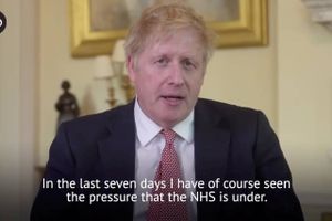 Den britiske premierminister Boris Johnson fik hele nationens medfølelse, da de ængsteligt fik at vide, at han måtte indlægges på intensivafdeling på grund af corona-virus. I nogle dage svævede han mellem liv og død, og nationen glemte politik så længe. Foto: Reuters