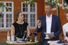 Minister for børn, undervisning og ligestilling Ellen Trane Nørby og formand for Skolelederforeningen Claus Hjortdal til pressemøde onsdag, hvor inklusionseftersynets anbefalinger fremlagdes.