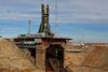 Her ses Soyuz-raketten med rumkapslen TMA-16M, der opsendes fredag af fra Baikonur-kosmodromen i Kazakhstan.