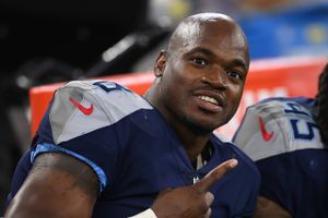 Runningbacken Adrian Peterson er en af blot 12 spillere, som har scoret mindst 125 touchdowns i NFL.