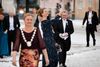 Vardes borgmester Sarah Andersen (V) til nytårskur hos kongeparret. Foto: afholder nytårskur for borgmestre og regionsrådsformænd i Christian VIII's Palæ på Amalienborg. Vardes borgmester Sarah Andersen (V) (i midten).