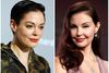 Rose McGowan (tv) og Ashley Judd er to af de kvinder, der anklager Harvey Weinstein for sexchikane. Foto: AP