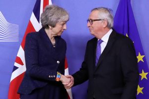 Jean-Claude Juncker mødtes med Theresa May torsdag i Bruxelles. Foto: Yves Herman