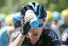 Skys Geraint Thomas på 16. etape af Tour de France. Kort efter billedet var taget, kørte Thomas ind i en lysstander. Foto: Christophe Ena/AP