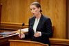 Ifølge snittet vil 29,1 procent af vælgerne nu sætte kryds ved Socialdemokratiet, som Mette Frederiksen er formand for. Foto: Jens Dresling