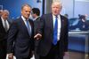 EU’s præsident Donald Tusk tog imod præsident Trump i Bruxelles. Foto: Olivier Matthys/AP