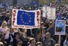 Flere tusinder demonstrerer i London for en ny brexit-afstemning. Foto: Niklas Halle'n/AFP