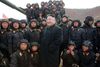 Den nordkoreanske diktator Kim Jong Un var til stede, da mandskab fra forskellige kampvognsenheder konkurrerede tidligere på måneden. Foto: Xinhua