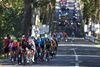Ad flere omgange blev feltet splittet. Først blev adskillige sprintere sat af, inden det samme skete for flere klassementsfolk. FOto: KENZO TRIBOUILLARD / AFP)