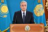 Kazakh President Kassym-Jomart Tokayev speaks during a televised address to the nation following the protests triggered by fuel price increase in Nur-Sultan, Kazakhstan January 7, 2022. Official website of the President of Kazakhstan/Handout via REUTERS ATTENTION EDITORS - THIS IMAGE HAS BEEN SUPPLIED BY A THIRD PARTY.