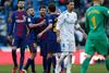 Messi og Barcelona-spillerne udstillede Real Madrids svagheder på Estadio Santiago Bernabéu. Selvom mesterskabet ikke er sikret i Barcelona endnu, bliver det catalanske storhold svært at hente. Foto: Francisco Seco
