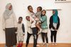 Ifrah Mohamud sammen med seks af familiens syv børn, Mahad, Mohamed, Ahmed, Munasir, Adno og Afnan. Foto: Stine Rasmussen
