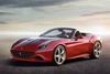 Ferrari California i den faceliftede udgave. Stadig med V8-maskine, men nu med turbo. Effekten er hævet betydeligt – CO 2 -udslippet sænket betydeligt.