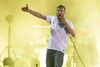 Damon Albarn virkede overtændt under koncerten med Gorillaz lørdag aften. Foto: Gregers Tycho