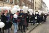Demonstration foran Sundhedsministeriet til støtte for den unge læge, der tidligere i år blev dømt for grov forsømmelse i Svendborg. Foto: Yngre Læger.
