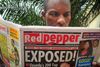 Den 25. februar – dagen efter at Ugandas præsident, Yoweri Museveni, underskrev den kontroversielle anti-homolov – ”afslørede” den ugandiske avis Red Pepper Ugandas 200 tophomoseksuelle. Foto: Stephen Wandera/AP