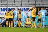 Patrik Carlgren (Randers 1) i sammenstød under superligakampen mellem AC Horsens og Randers FC på Casa Arena i Horsens fredag den 4 november.. (Foto: Claus Fisker/Ritzau Scanpix)