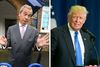 Nigel Farage (tv.) har ladet forstå, at Donald Trump ikke ligefrem altid er hans kop te. Foto: John Minchillo samt Gareth Fuller