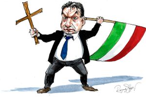Ved at tage hårdt fat på Orbáns lovgivning mod LBGT+-frihederne håber man måske i EU-kernen at offentligheden overser Orbáns samtidige frontale angreb på selve EU-strukturen, skriver Henrik Jensen. Arkivtegning: Rasmus Sand Høyer.