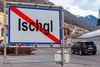 The town sign of Ischgl is seen on March 13, 2020, in Ischgl in Tyrol, Austria, as the winter season ends earlier this year due to the coronavirus epidemic. - Austria tightened its coronavirus response by announcing the closure of non-essential retail businesses, suspending flights to France, Spain and Switzerland and locking down two western communities in Tyrol particularly affected by the coronavirus, the Paznaun valley with tourism hotspots such as Ischgl and Galtuer as well as Saint Anton am Arlberg. (Photo by JAKOB GRUBER / APA / AFP) / Austria OUT
