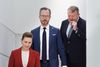Den 14. december 2022 præsenterede de daværende partiledere den nye SVM-regerings politiske grundlag. Det indeholdt et løftet om en helt særlig ambassadør. Arkivfoto: Mads Nissen/Ritzau Scanpix
