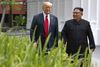 Bølgerne går indimellem højt mellem Donald Trump og Kim Jong-un. Men for tiden synes de to kun at have rosende ord over for hinanden. Arkivfoto: Evan Vucci/AP